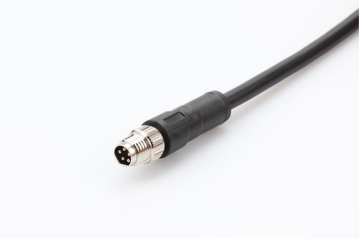 M8注塑型直式金屬公航空插頭