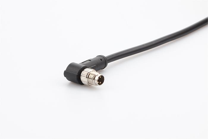 M8注塑型彎頭式公航空插頭